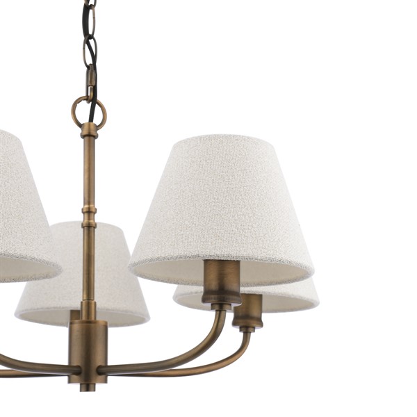 (image for) Laura Ashley Denston 5 Light Pendant Antique Bronze With Shade